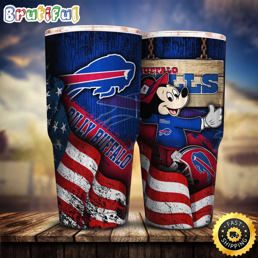 NFL Buffalo Bills Tumbler Mickey Mouse Tumbler For Fans