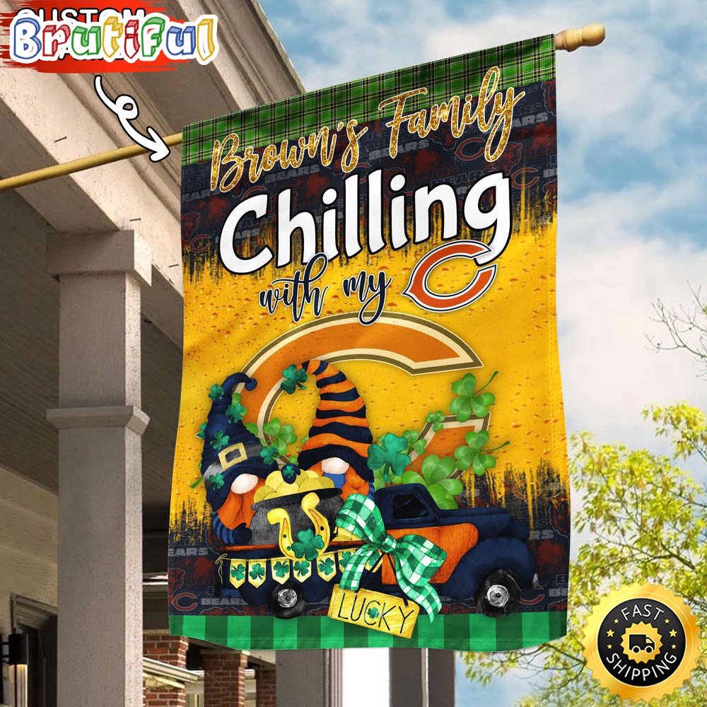 NFL Chicago Bears Garden Flag Patricks Day Flag Design
