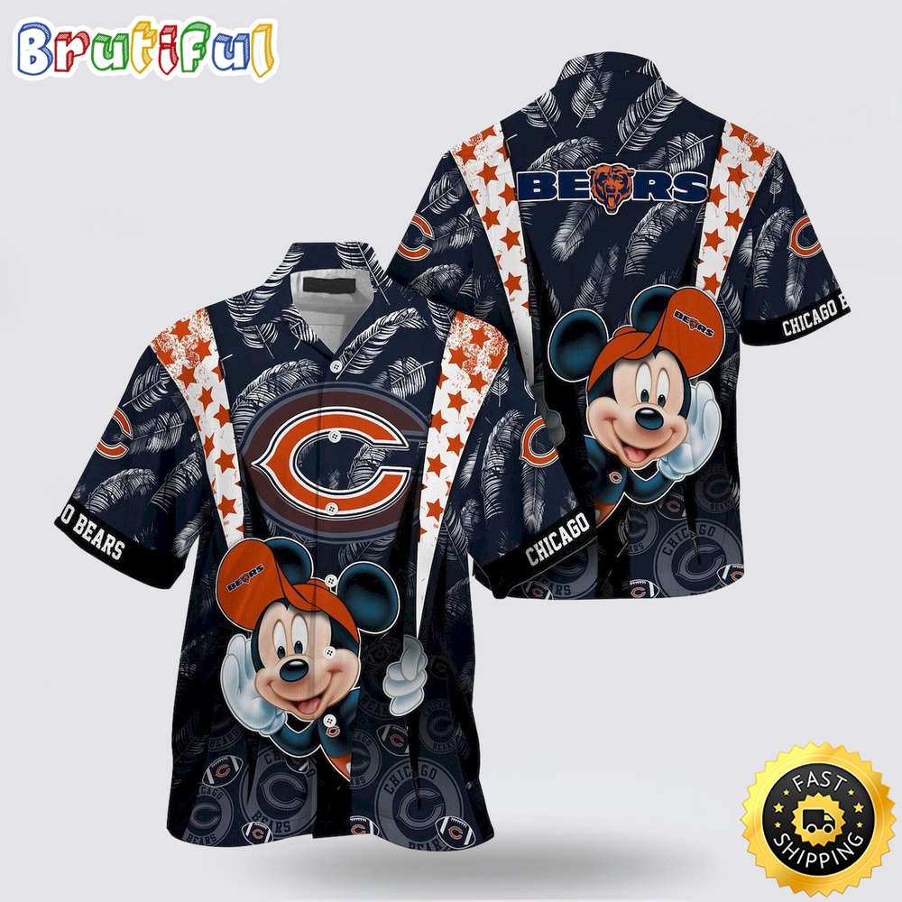 NFL Chicago Bears Hawaiian Shirt Mickey Mouse Ball