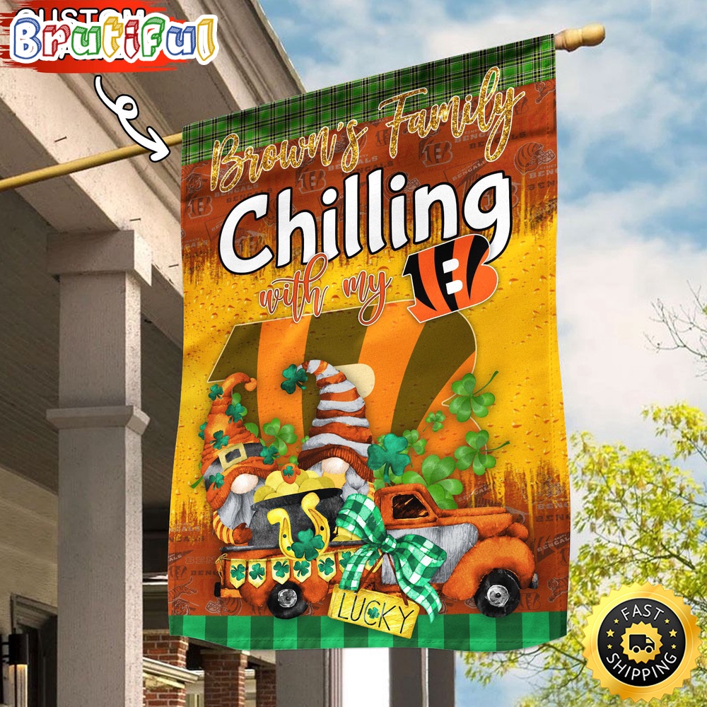 NFL Cincinnati Bengals Garden Flag Patricks Day Flag Design