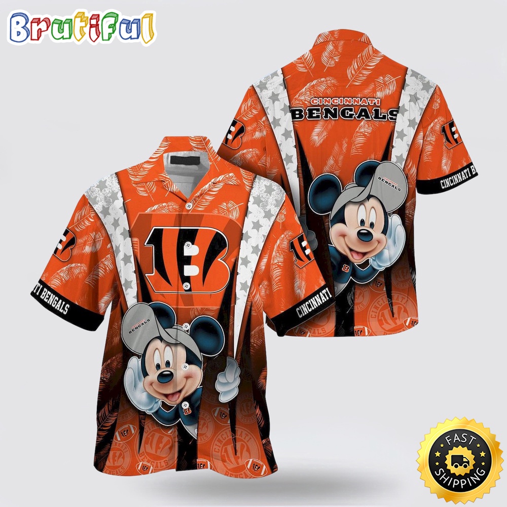 NFL Cincinnati Bengals Hawaiian Shirt Mickey Mouse Ball