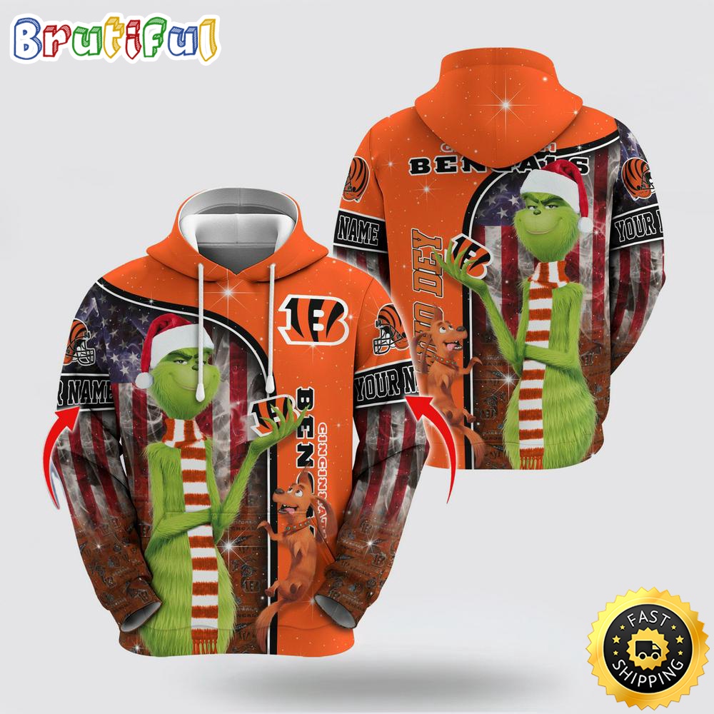 NFL Cincinnati Bengals Hoodie Grinch Custom 3D Hoodie Trending Shirt