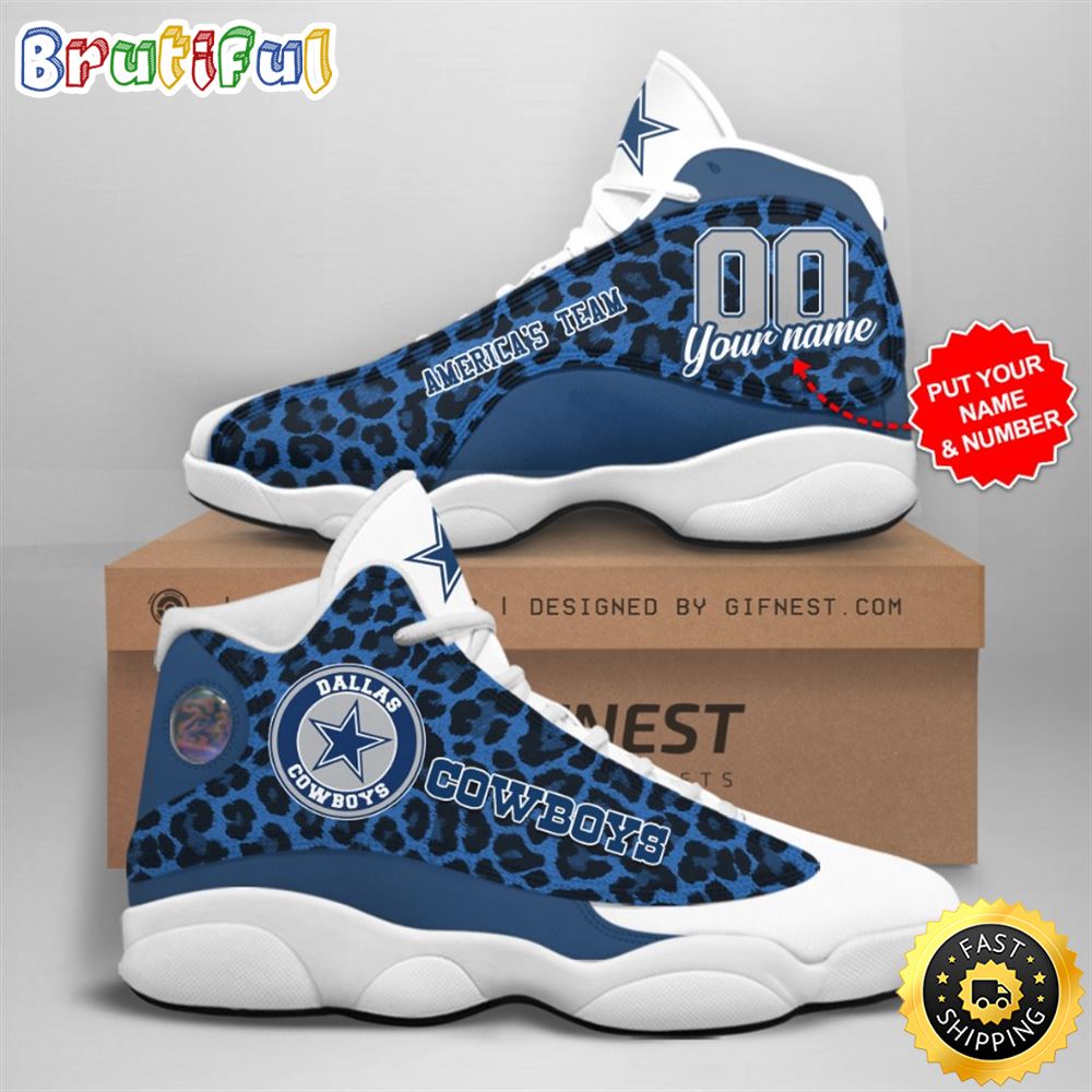 NFL Dallas Cowboys Custom Name Air Jordan 13 Shoes V11