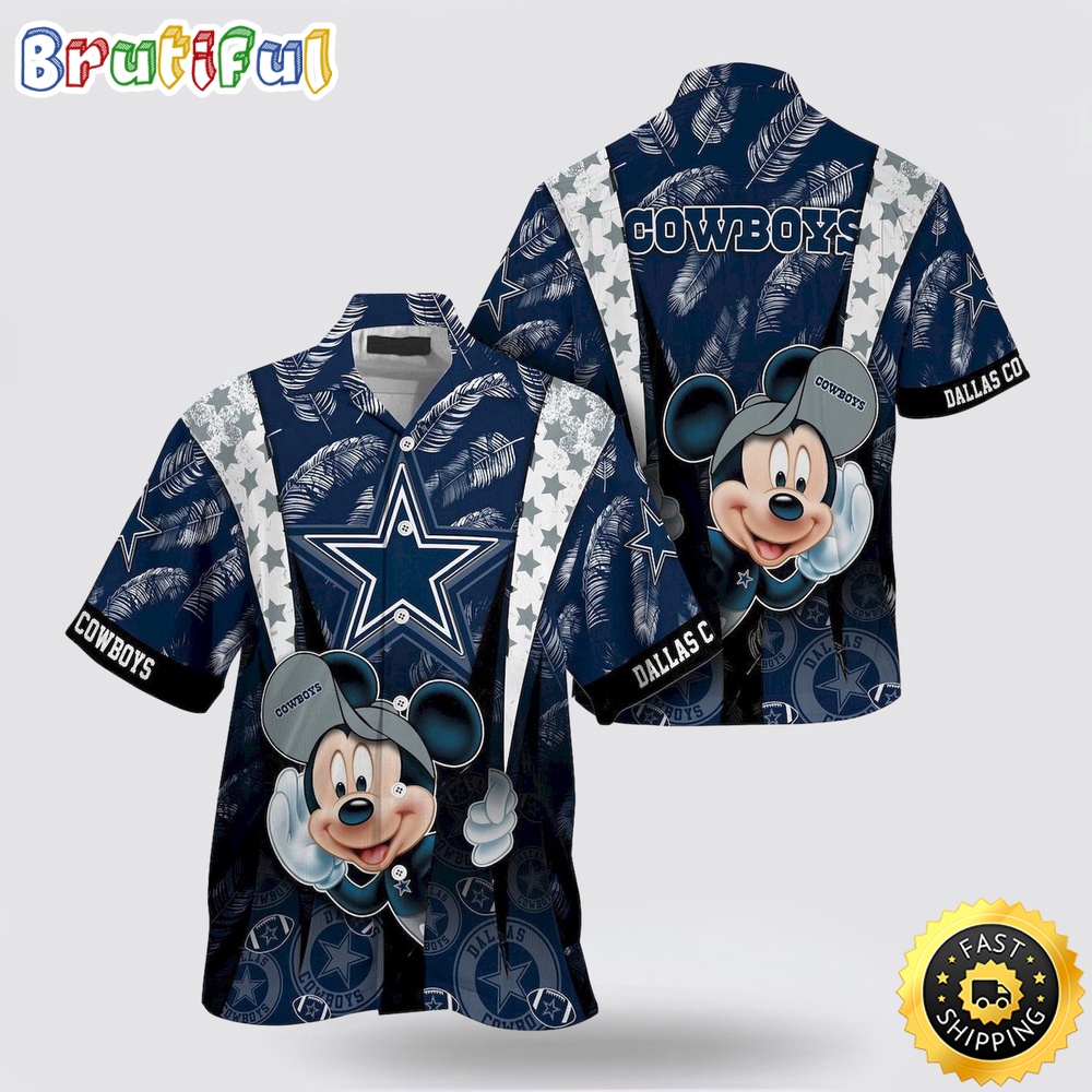 NFL Dallas Cowboys Hawaiian Shirt Mickey Mouse Ball