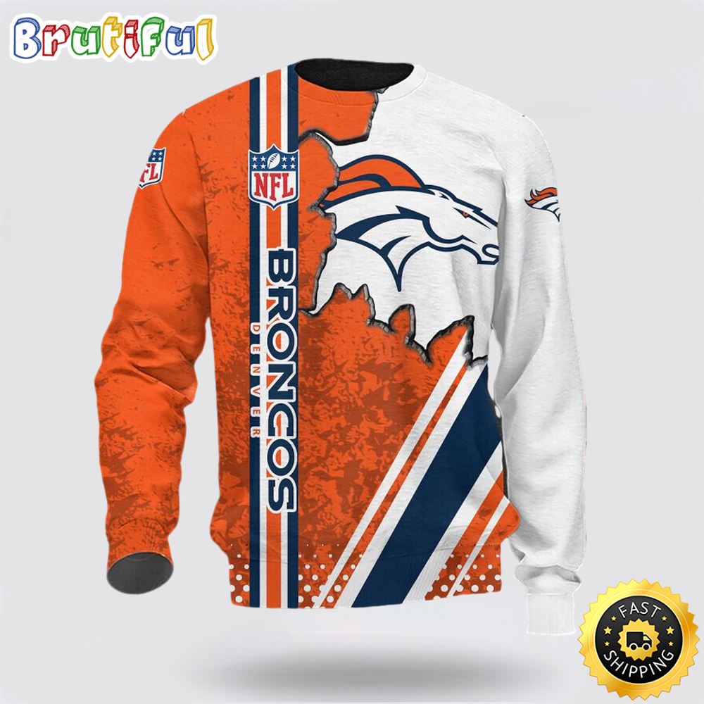NFL Denver Broncos Crewneck Sweatshirt For Hot Fans