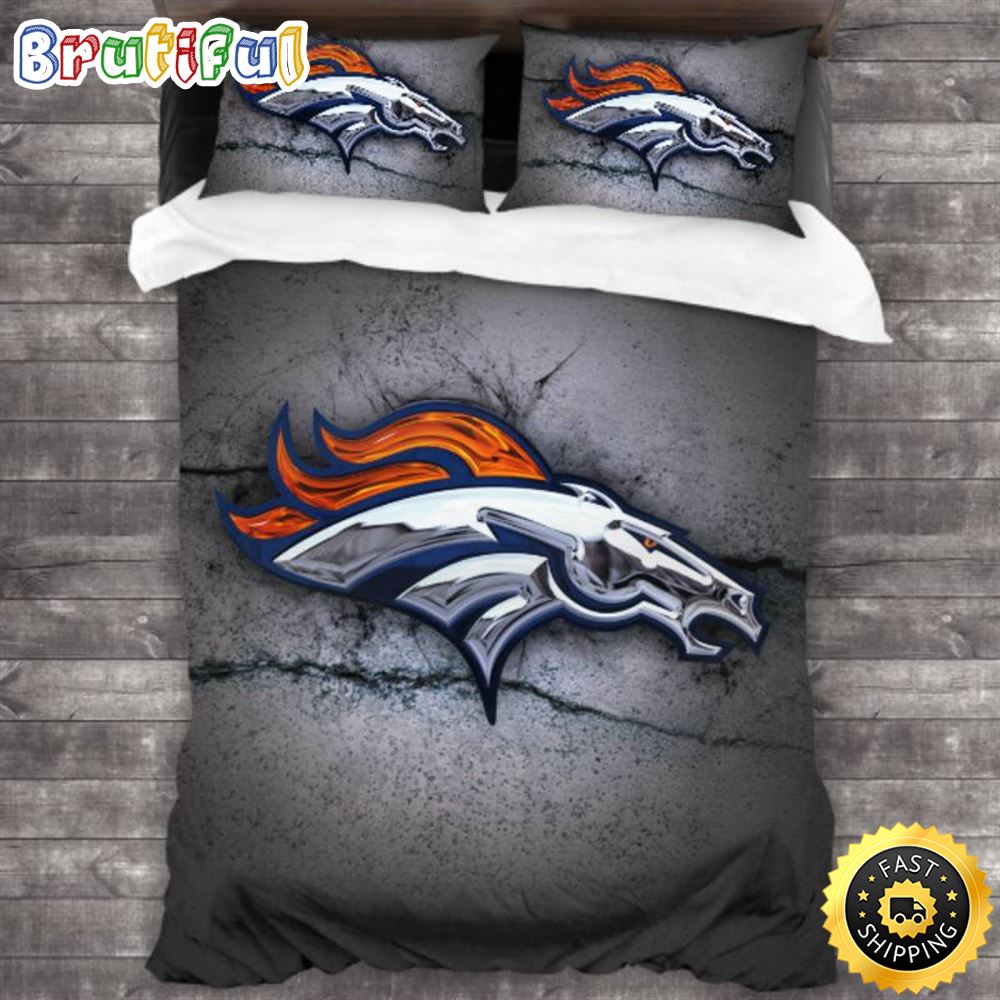 NFL Denver Broncos Grey Bedding Set