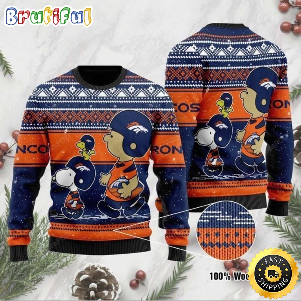 NFL Denver Broncos Ugly Christmas Sweater Baby Yoda 3D Sweater