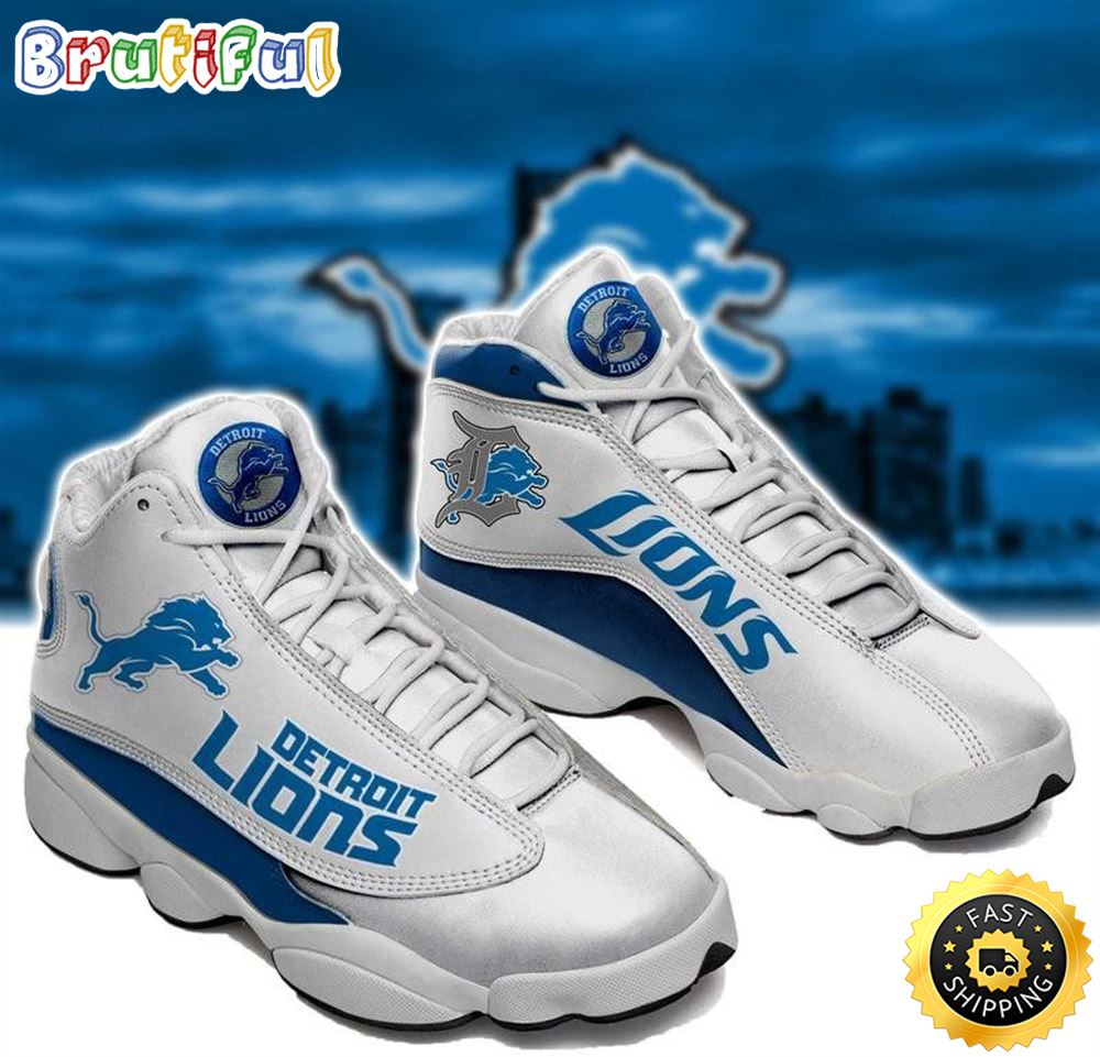NFL Detroit Lions Air Jordan 13 Shoes V2