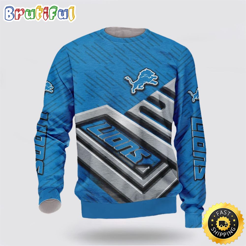 NFL Detroit Lions Crewneck Sweatshirt Show Team Spirit