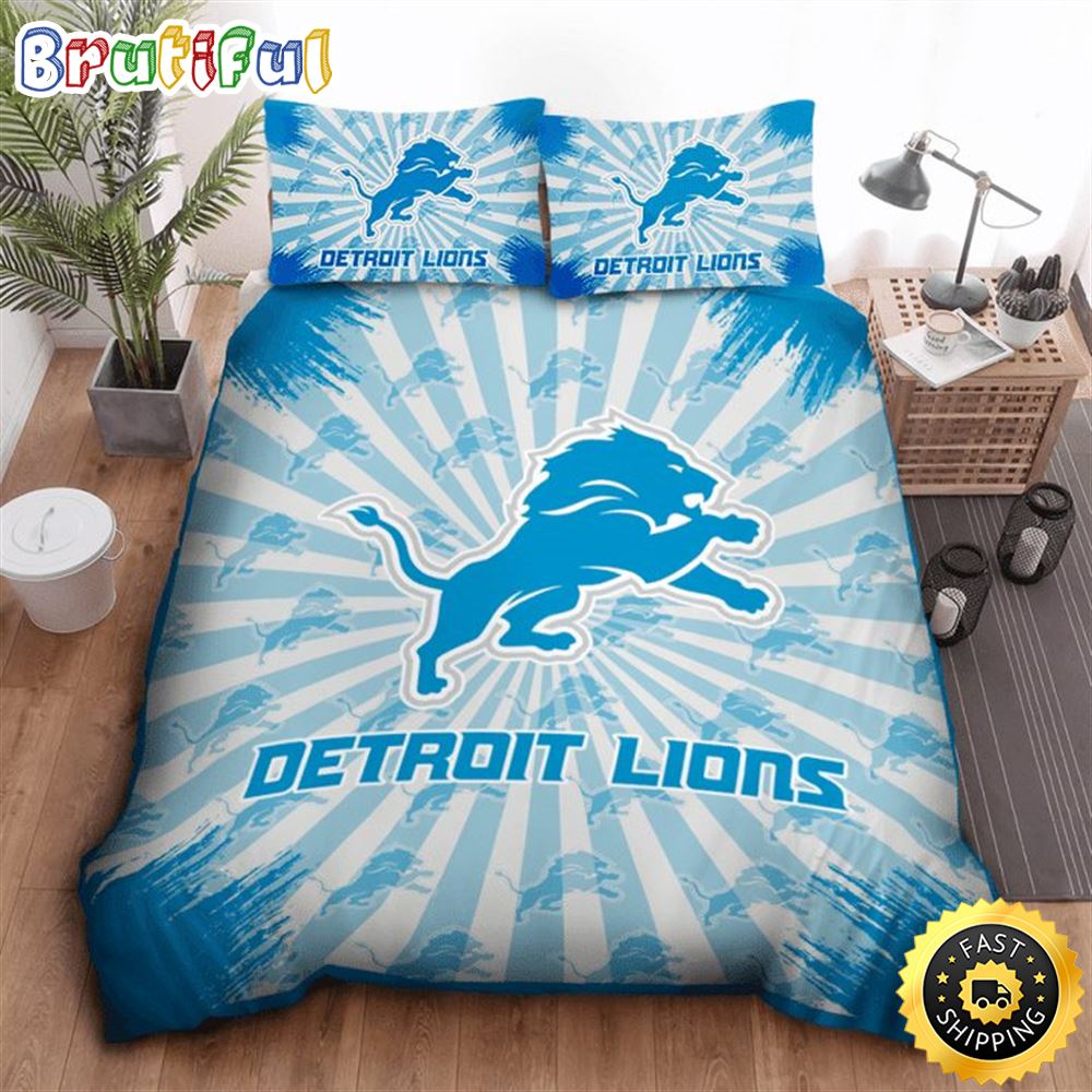 NFL Detroit Lions Light Blue Bedding Set