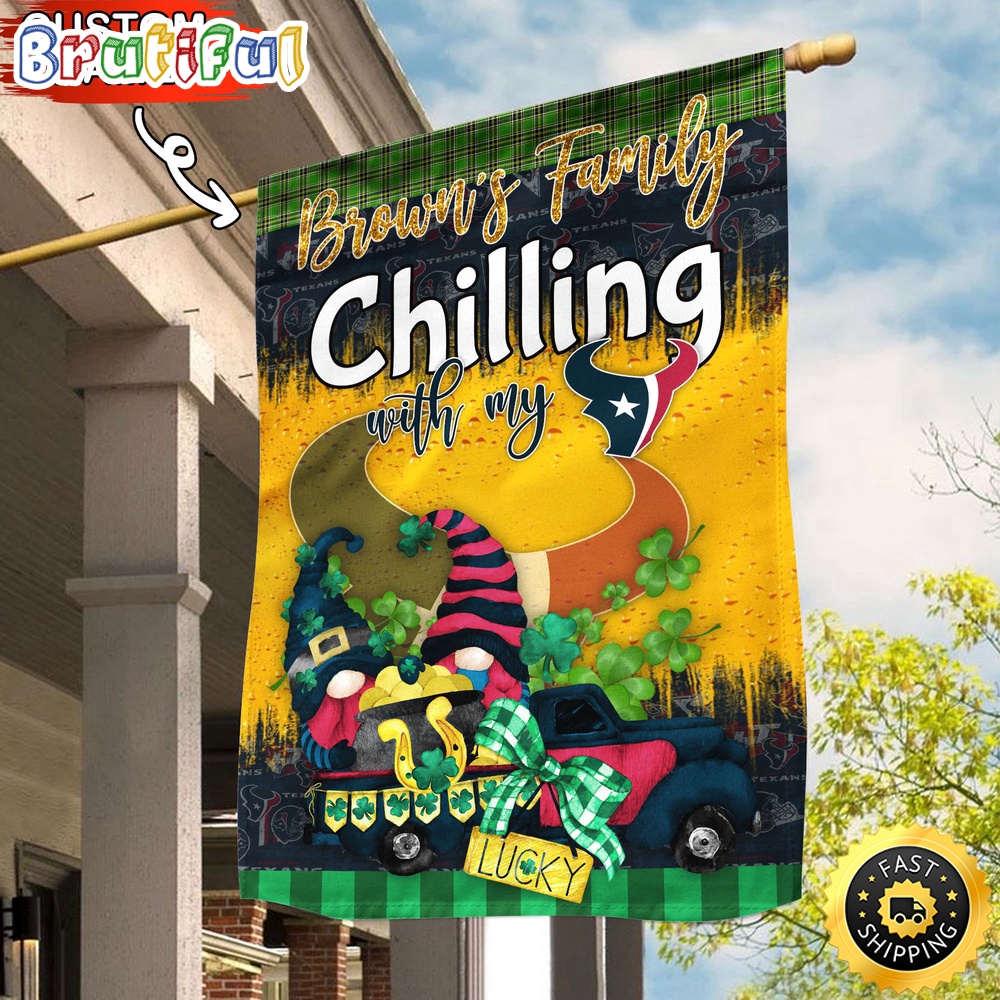 NFL Houston Texans Garden Flag Patricks Day Flag Design