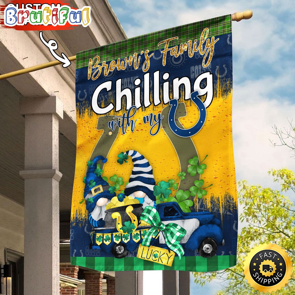 NFL Indianapolis Colts Garden Flag Patricks Day Flag Design