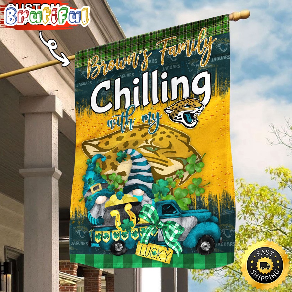 NFL Jacksonville Jaguars Garden Flag Patricks Day Flag Design