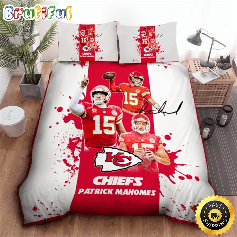 NFL Kansas City Chiefs Patrick Mahomes 15 Bedding Set