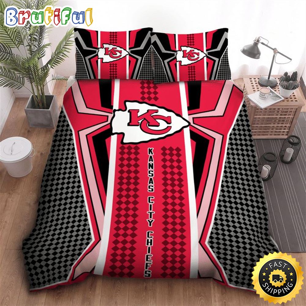NFL Kansas City Chiefs Red Black Bedding Set