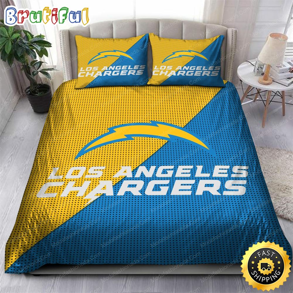 NFL Los Angeles Chargers Gold Blue Bedding Set