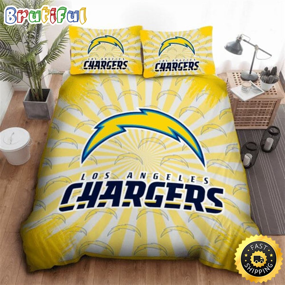 NFL Los Angeles Chargers Light Gold Bedding Set