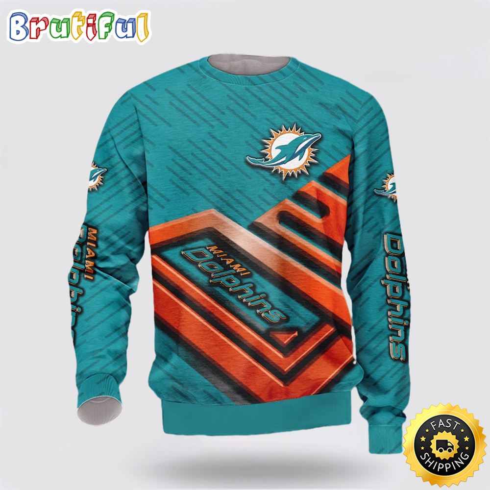 NFL Miami Dolphins Crewneck Sweatshirt Show Team Spirit
