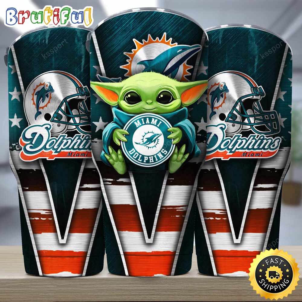 NFL Miami Dolphins Tumbler Baby Yoda Tumbler For This Season