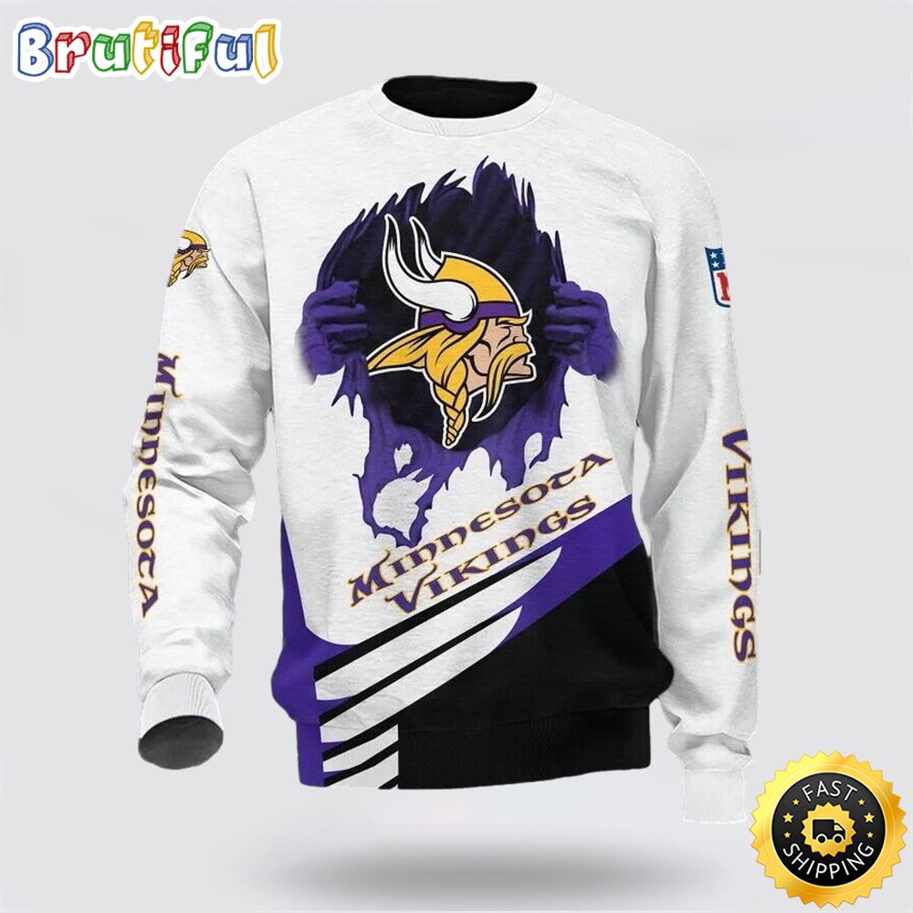 NFL Minnesota Vikings Crewneck Sweatshirt For Cool Fans