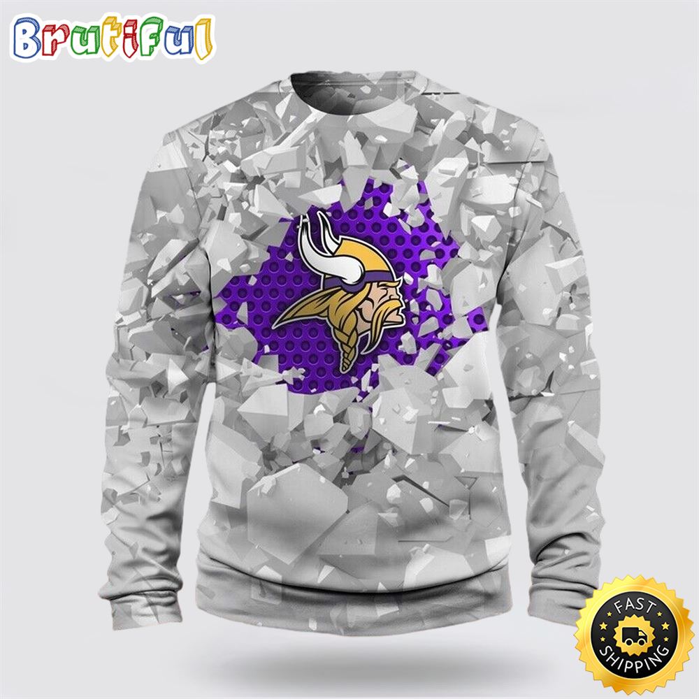 NFL Minnesota Vikings Crewneck Sweatshirt For Hot Fans
