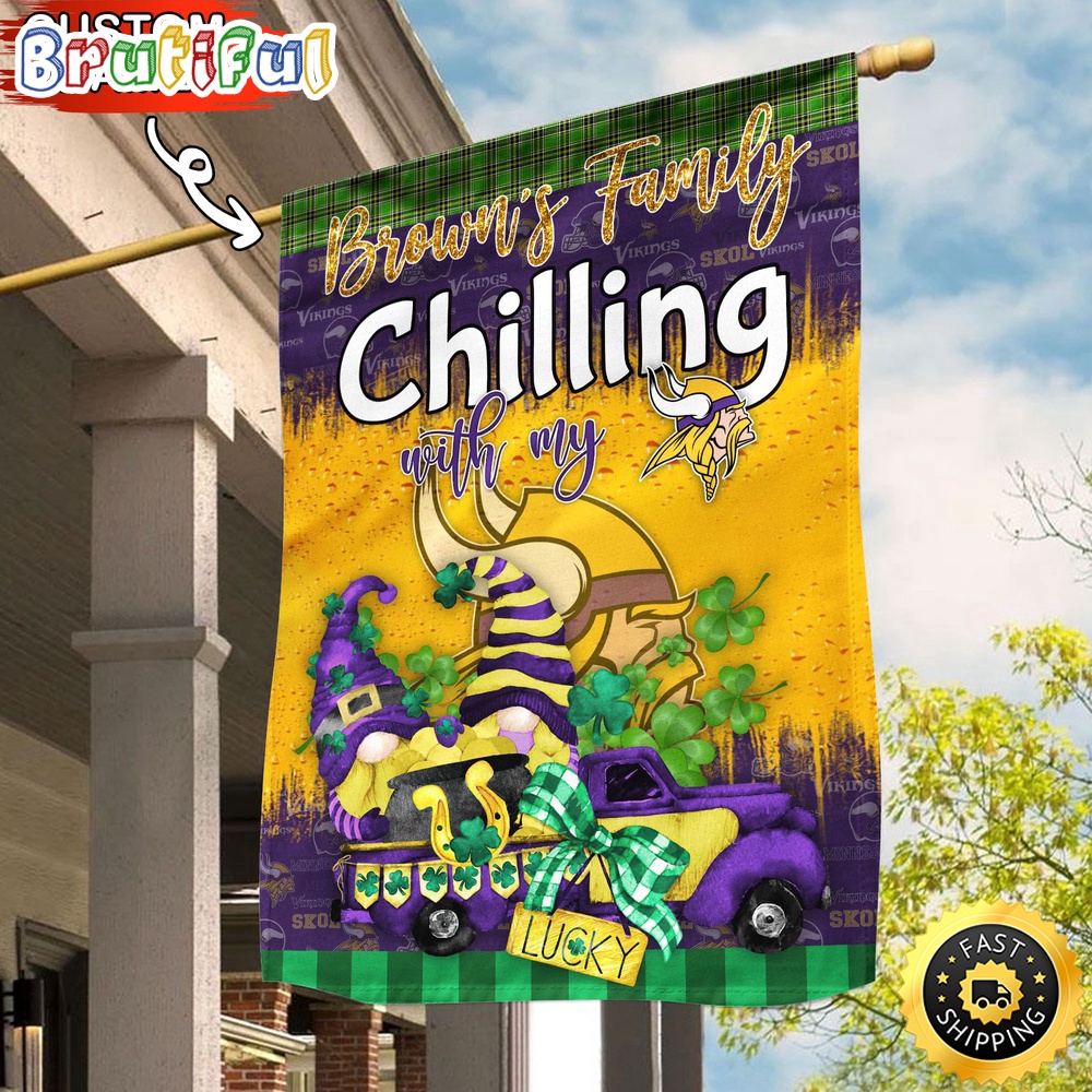 NFL Minnesota Vikings Garden Flag Patricks Day Flag Design
