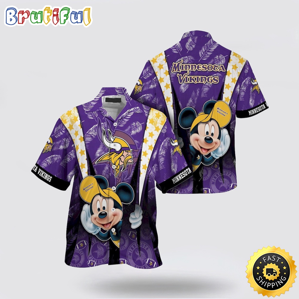 NFL Minnesota Vikings Hawaiian Shirt Mickey Mouse Ball