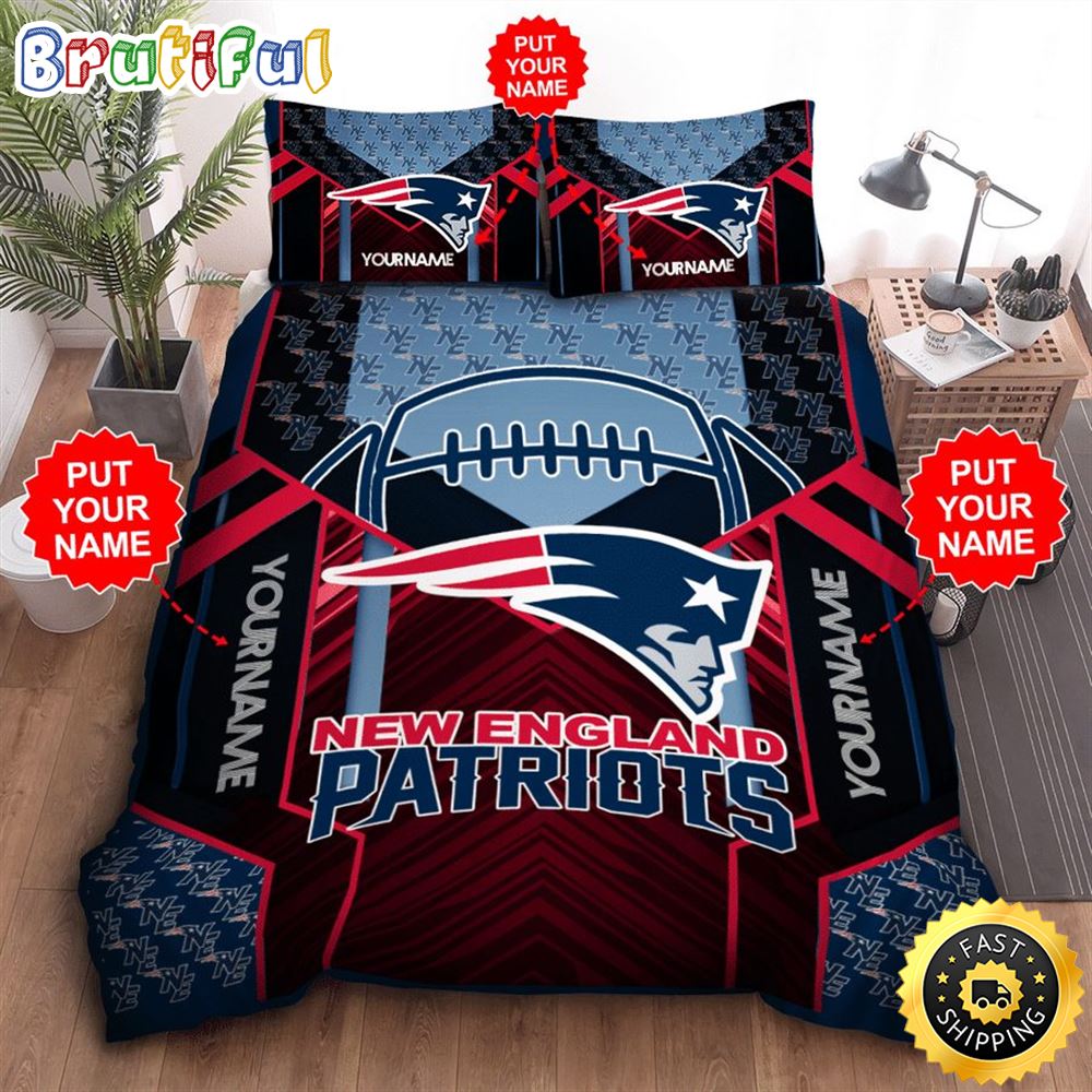 NFL New England Patriots Custom Name Special Bedding Set