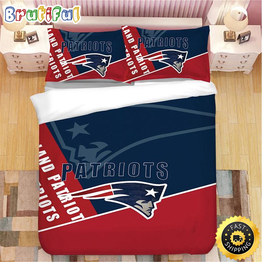 NFL New England Patriots Dark Blue Red Bedding Set