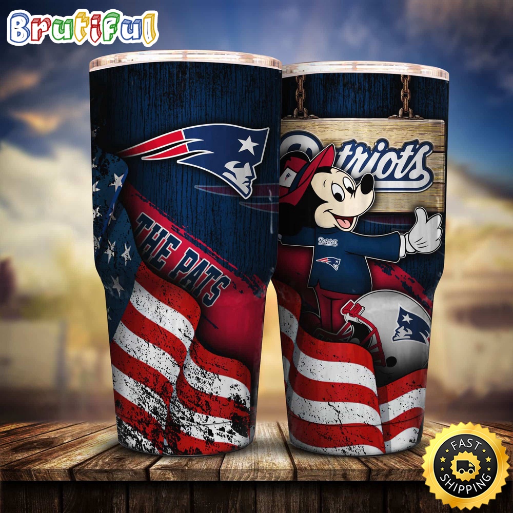 NFL New England Patriots Tumbler Mickey Mouse Tumbler For Fans