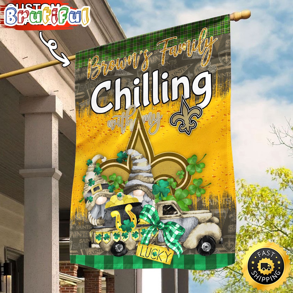 NFL New Orleans Saints Garden Flag Patricks Day Flag Design