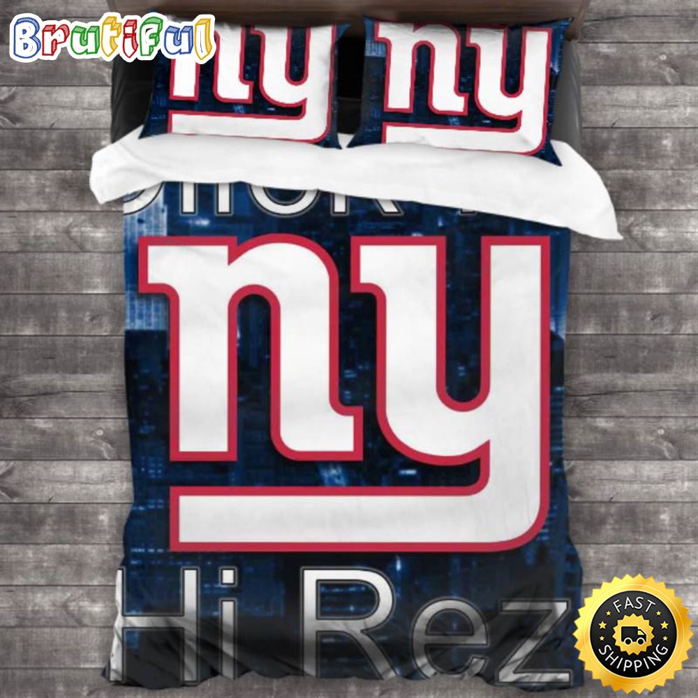 NFL New York Giants Blue White Bedding Set