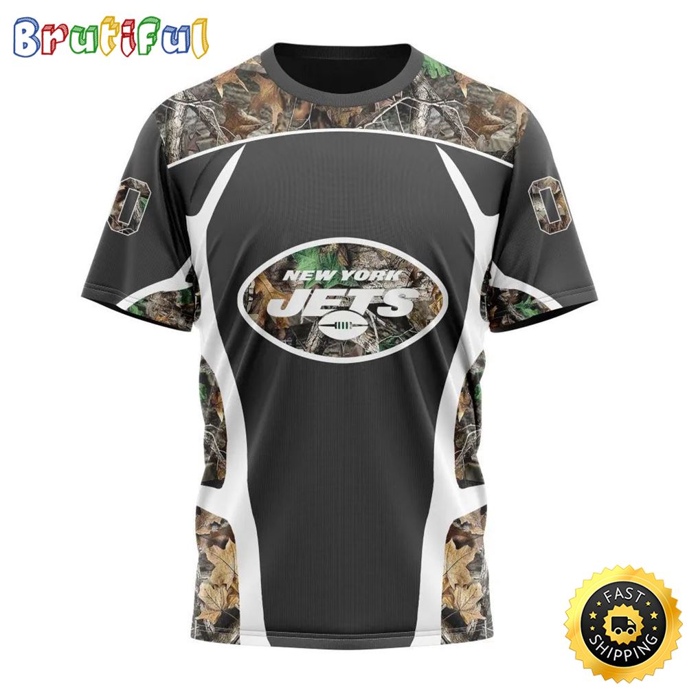 NFL New York Jets 3D T Shirt Camo Hunting Design Stylish Gear For Fans
