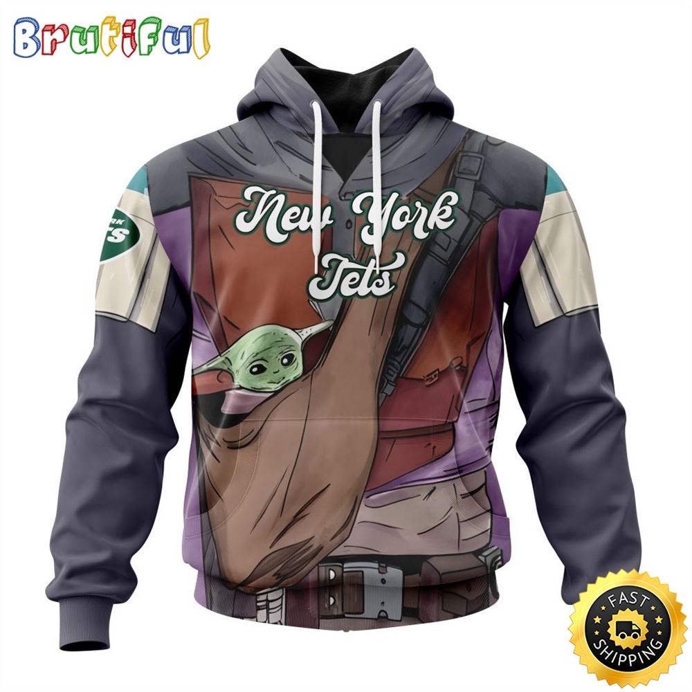 NFL New York Jets All Over Print 3D Hoodie Specialized Mandalorian And Baby Yoda Unisex Hoodies