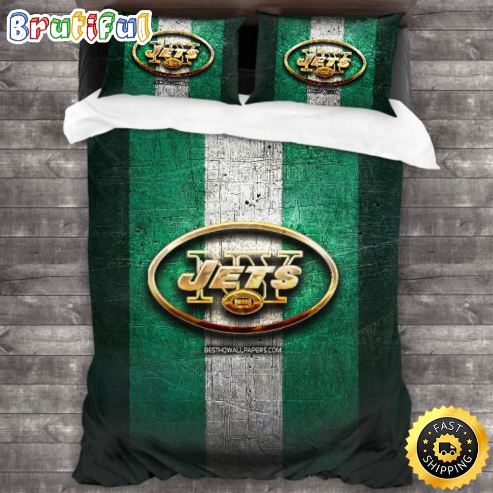 NFL New York Jets Green White Bedding Set