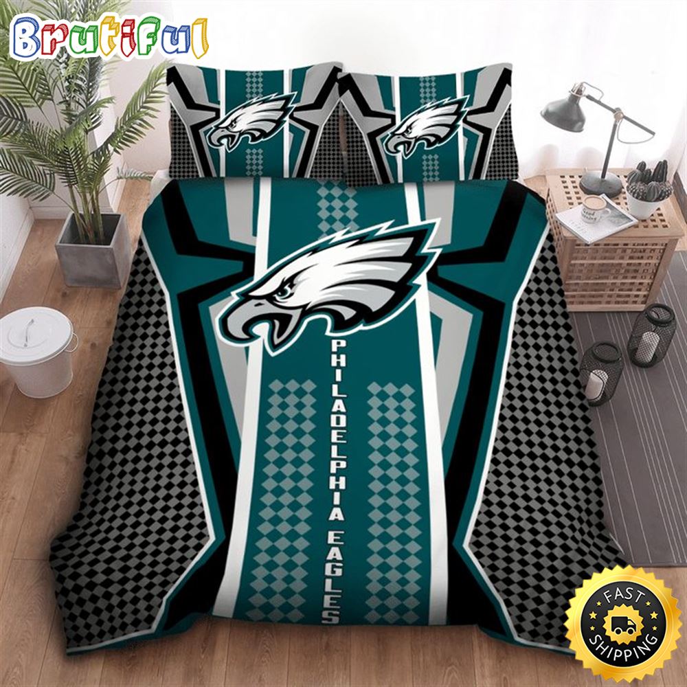 NFL Philadelphia Eagles Green Grey Bedding Set
