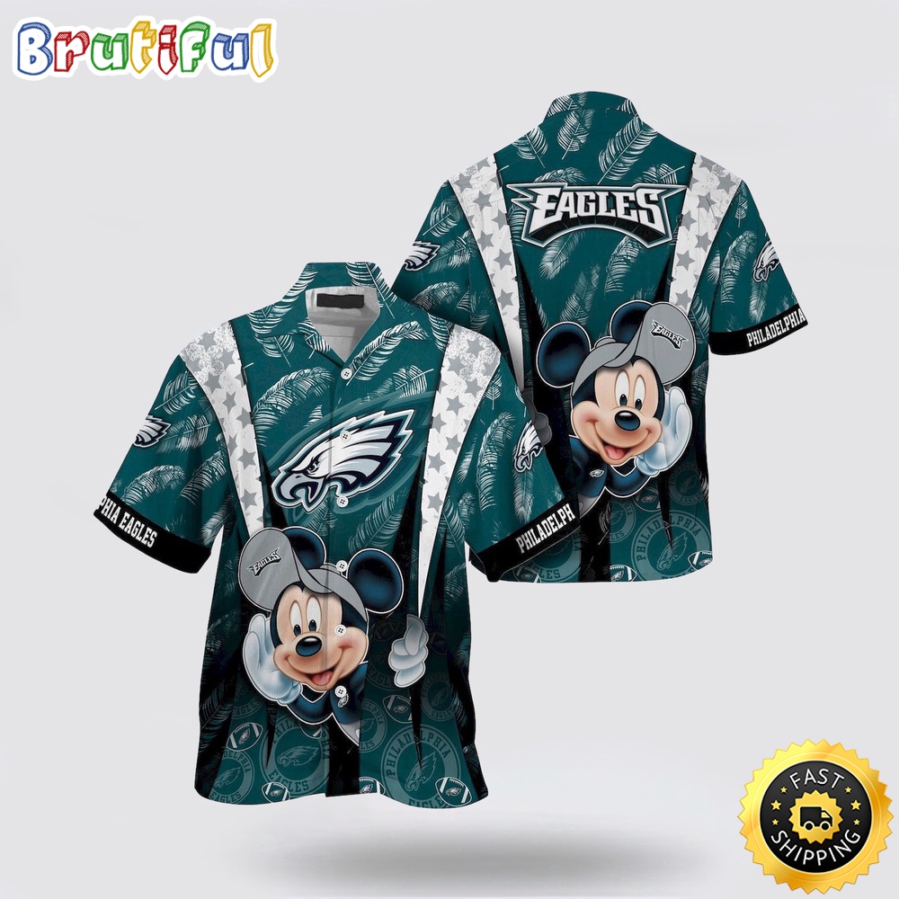 NFL Philadelphia Eagles Hawaiian Shirt Mickey Mouse Ball