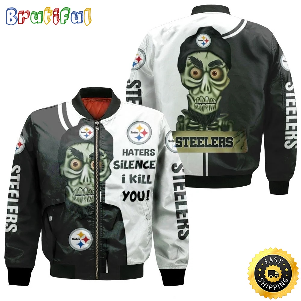 NFL Pittsburgh Steelers Bomber Jacket Haters I Kill You