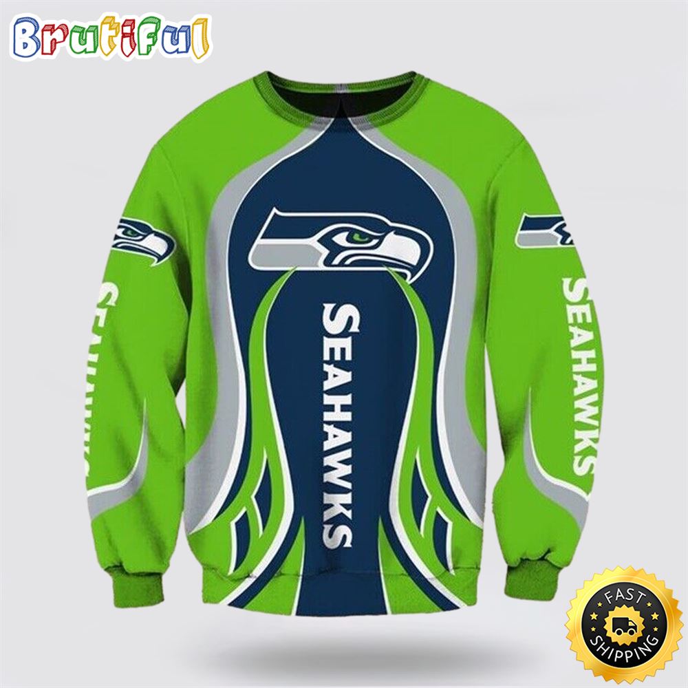 NFL Seattle Seahawks Crewneck Sweatshirt For Football Fans