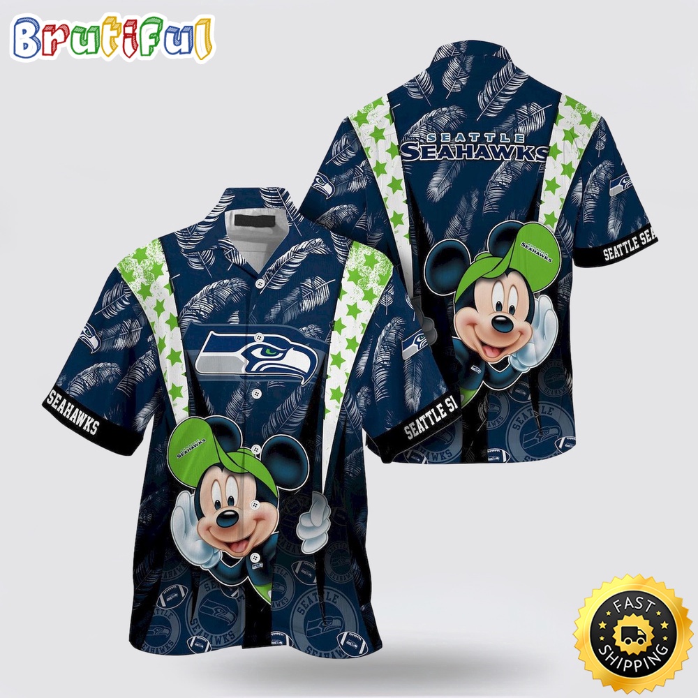 NFL Seattle Seahawks Hawaiian Shirt Mickey Mouse Ball