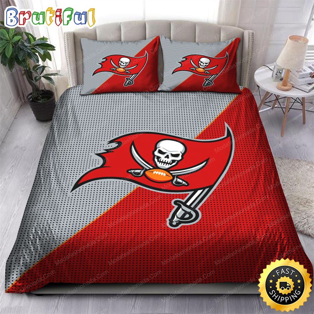 NFL Tampa Bay Buccaneers Grey Red Bedding Set