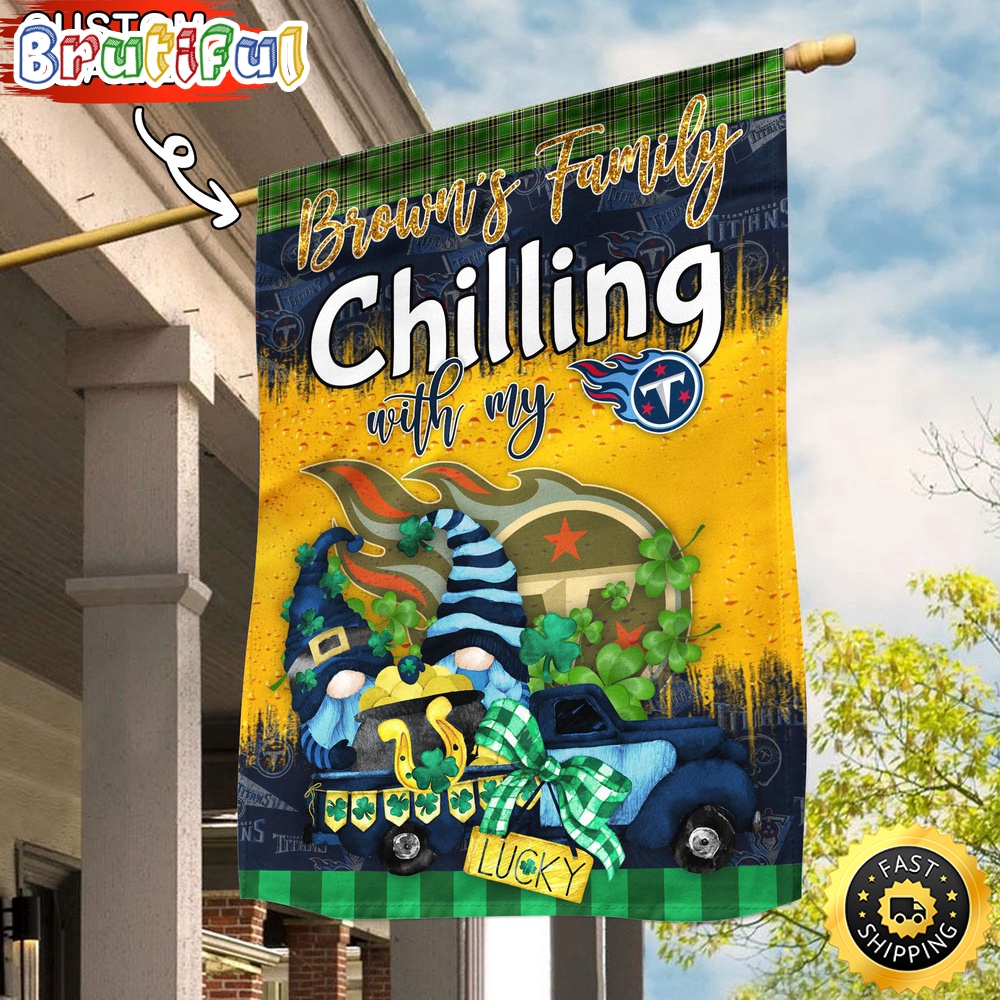 NFL Tennessee Titans Garden Flag Patricks Day Flag Design