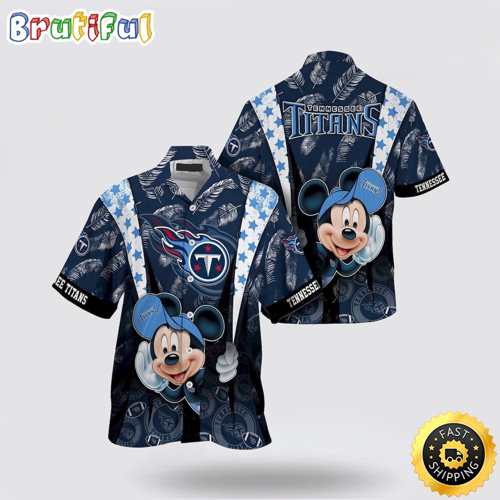 NFL Tennessee Titans Hawaiian Shirt Mickey Mouse Ball