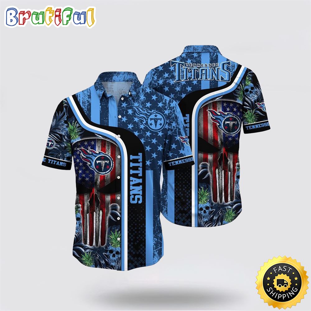 NFL Tennessee Titans Hawaiian Shirts Skull Halloween Show Off Your Team Spirit In Tropical Fashion