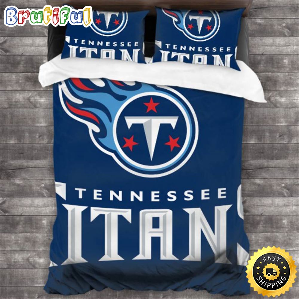 NFL Tennessee Titans Navy Blue Bedding Set V2