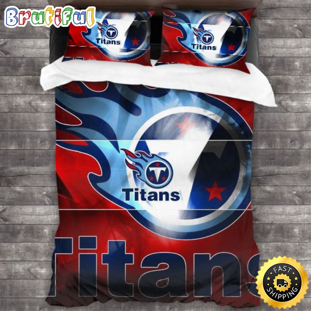 NFL Tennessee Titans Red Blue Bedding Set