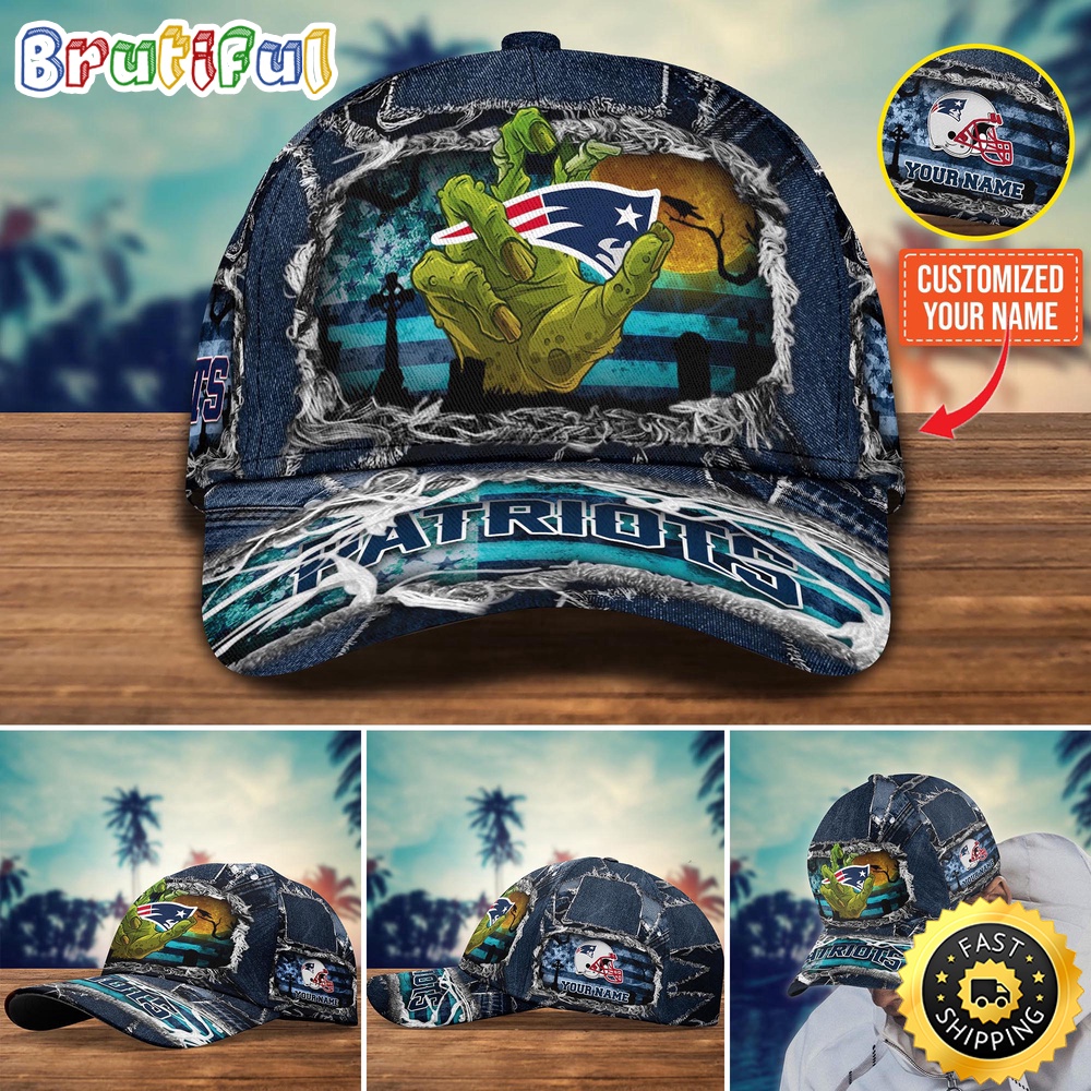 New England Patriots Baseball Cap Halloween Cap Customize For This Season