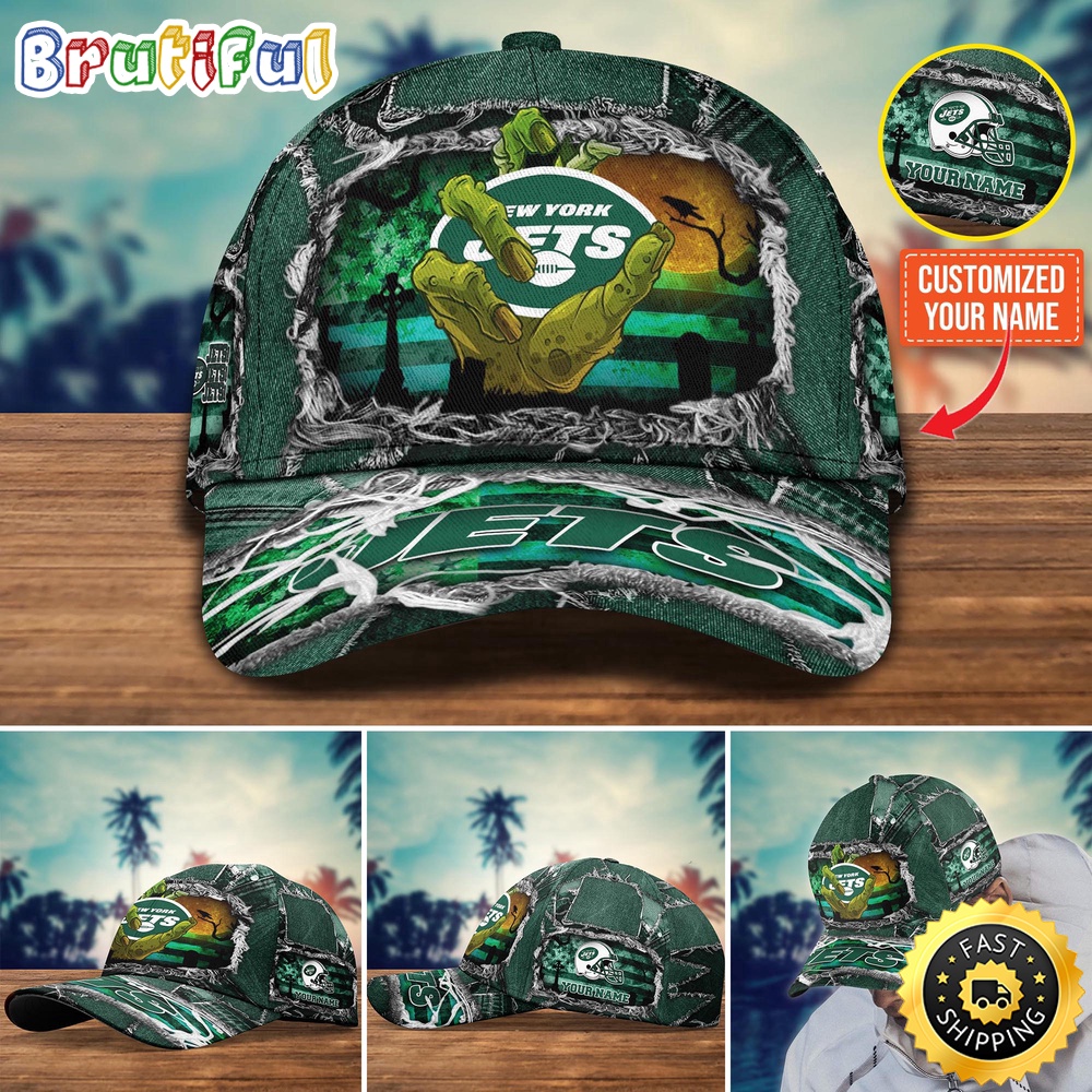 New York Jets Baseball Cap Halloween Cap Customize For This Season