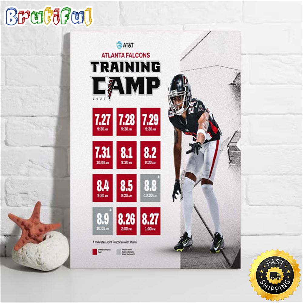 Nfl Atlanta Falcons Training Camp 2023 Open Dates Poster
