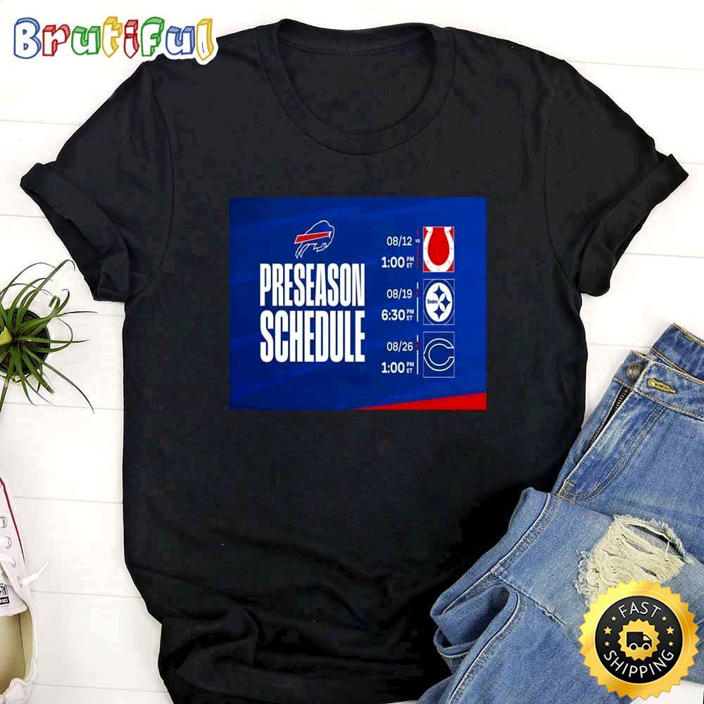 Nfl Buffalo Bills 2023 Preseason Schedule T Shirt